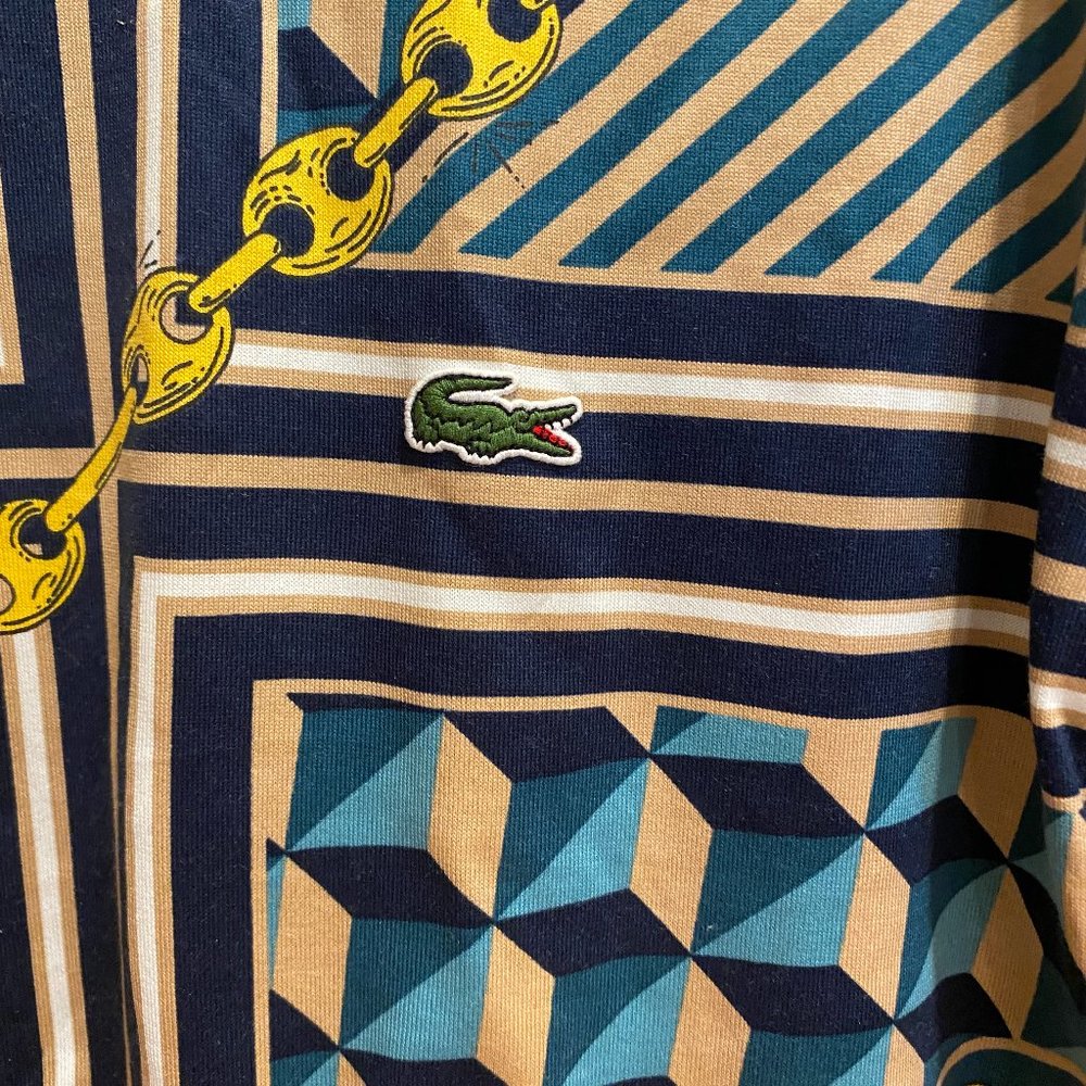 Lacoste Men's LIVE Scarf-Print Cotton T-Shirt